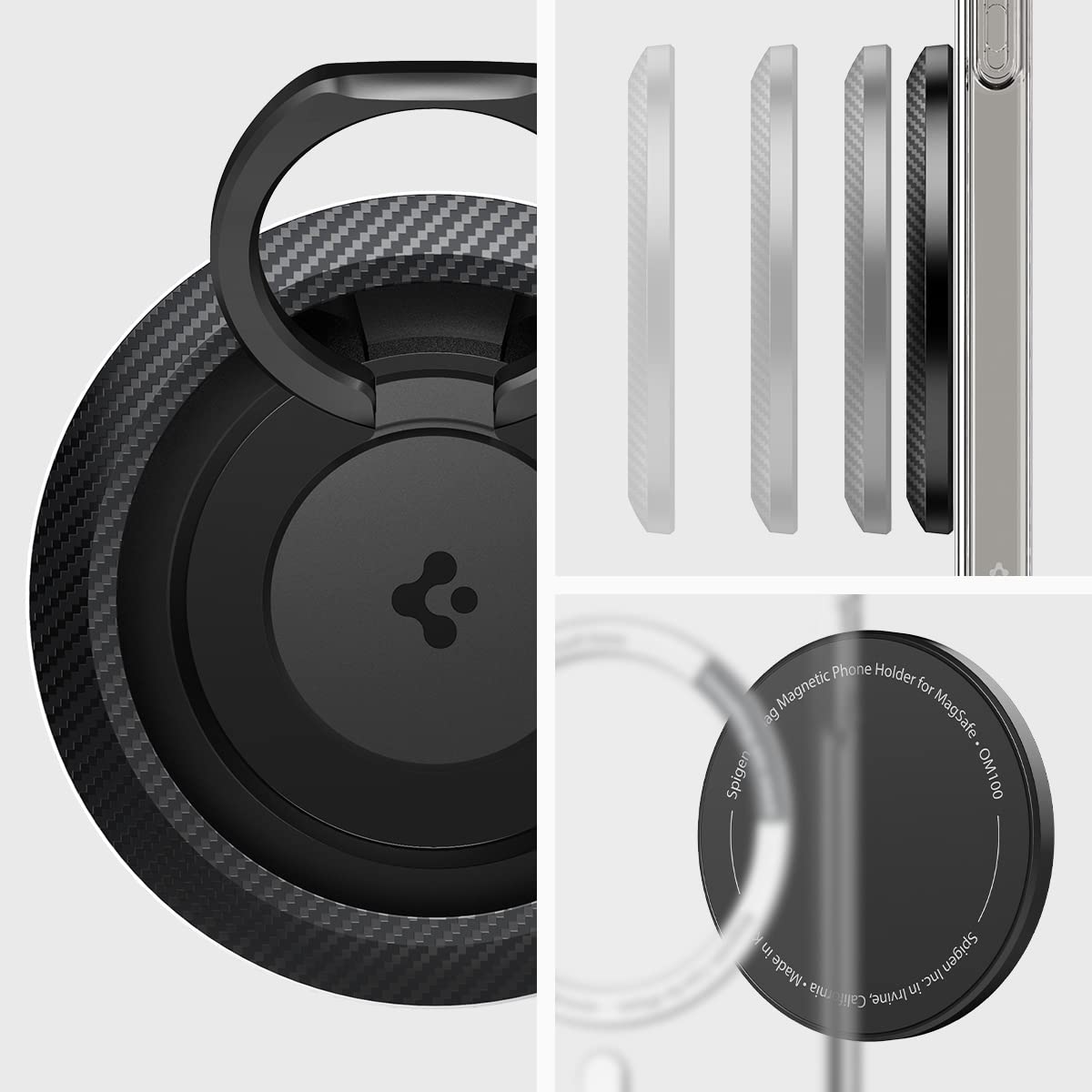 Spigen O-Mag MagFit Phone Grip - Carbon Fiber - image 3