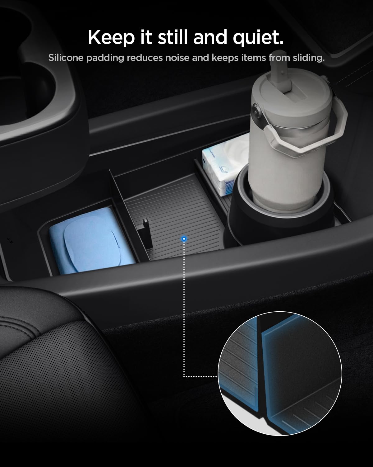 Spigen Tesla Model Y Standard Lower Console Organizer - Black - image 5