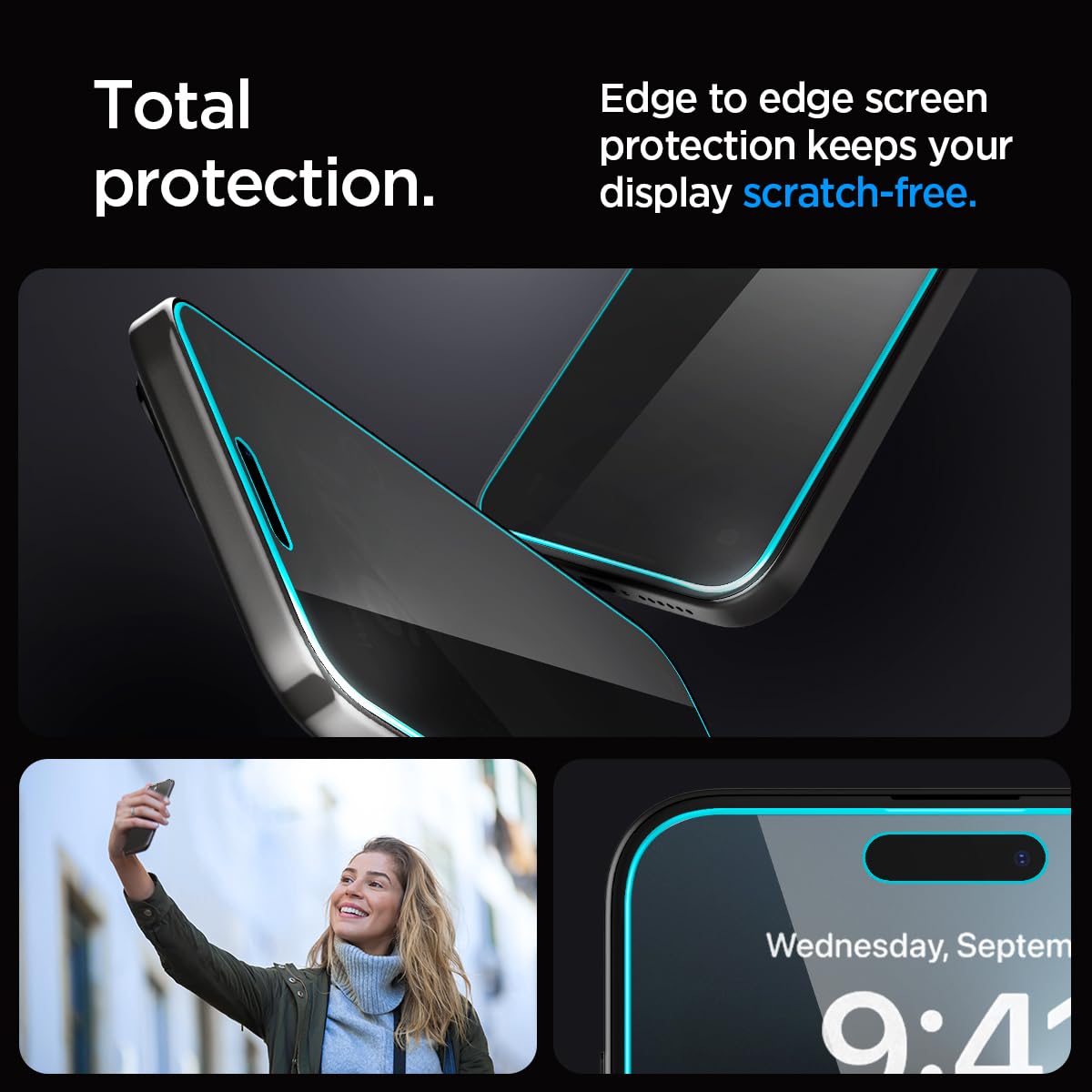 Spigen iPhone 15 Pro Max Screen Protector GLAS.tR EZ Fit Privacy (2 Pack) - iPhone 15 Pro Max - Privacy - image 5