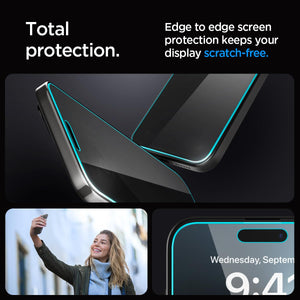Spigen iPhone 15 Pro Max Screen Protector GLAS.tR EZ Fit Privacy (2 Pack) - iPhone 15 Pro Max - Privacy - image 5