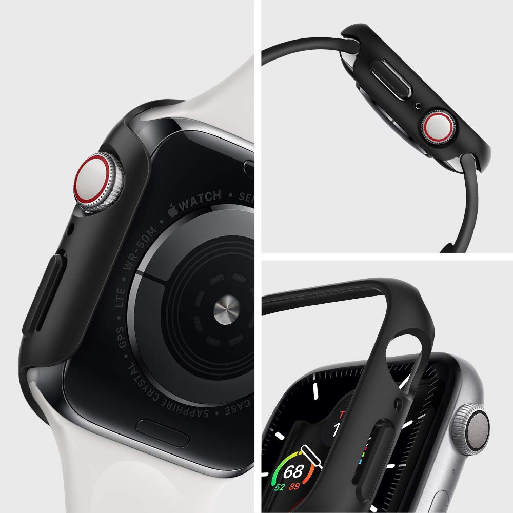 Spigen Apple Watch 44mm Thin Fit case - Black - image 3