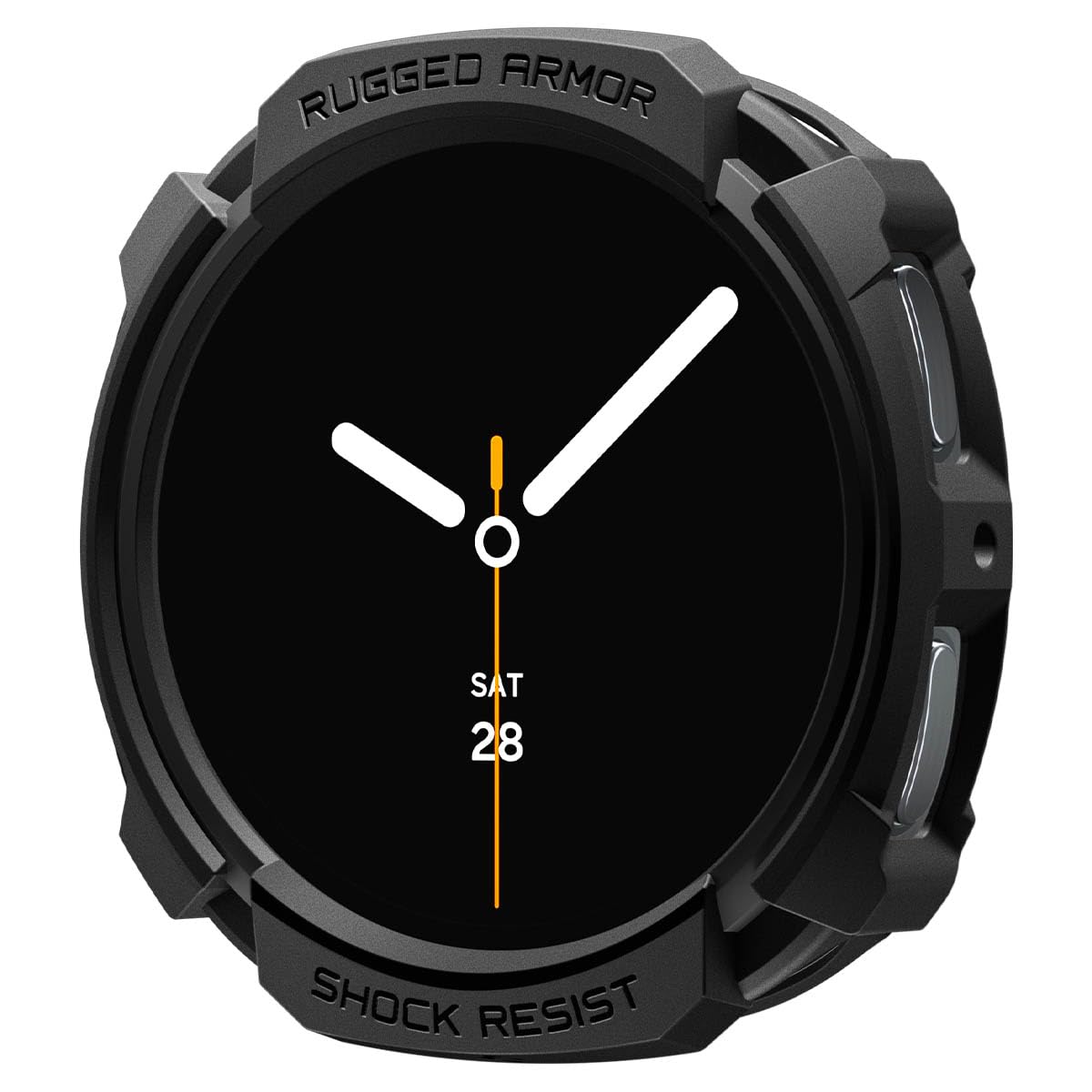 Spigen Galaxy Watch 9 44mm Case - Rugged Armor - Matte Black - image 1