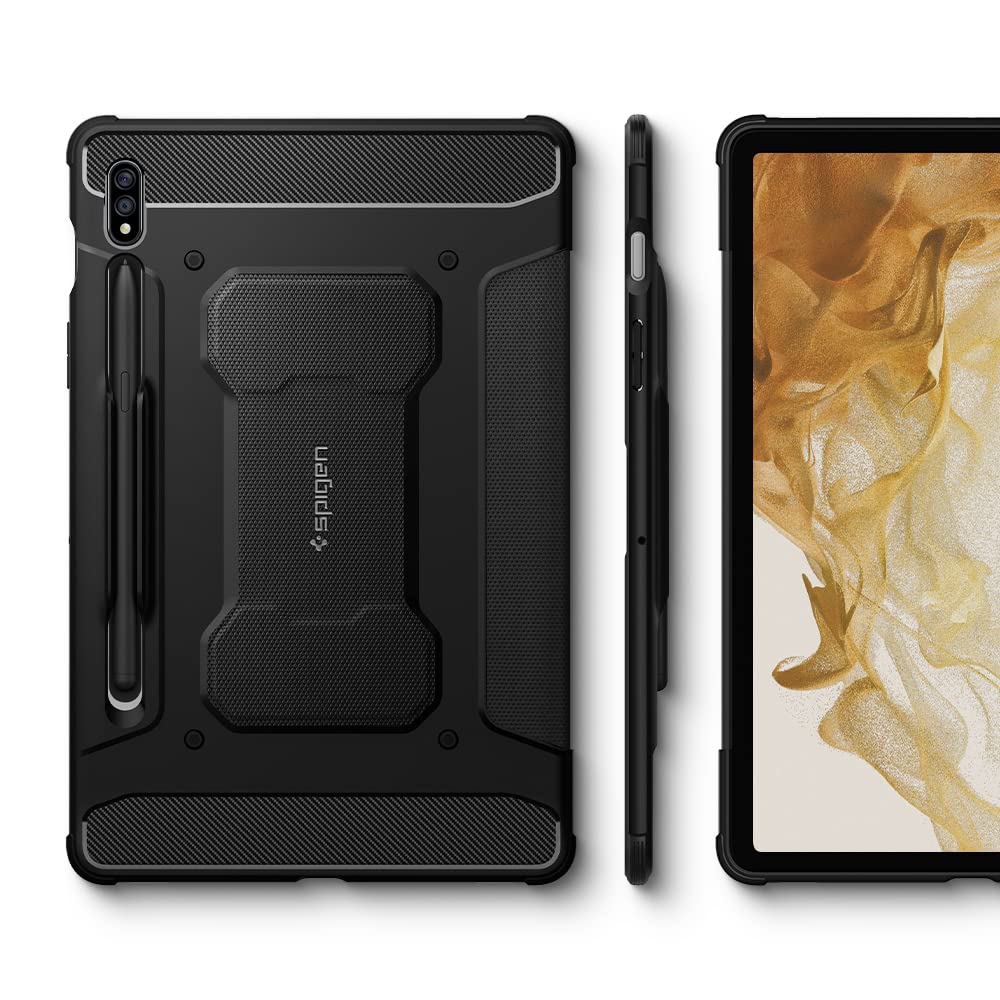 Spigen Galaxy Tab S8 / S7 Case - Rugged Armor - Black - image 7