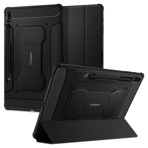 Spigen Galaxy Tab S8 Plus / S7 Plus Case - Rugged Armor Pro - Black - image 1
