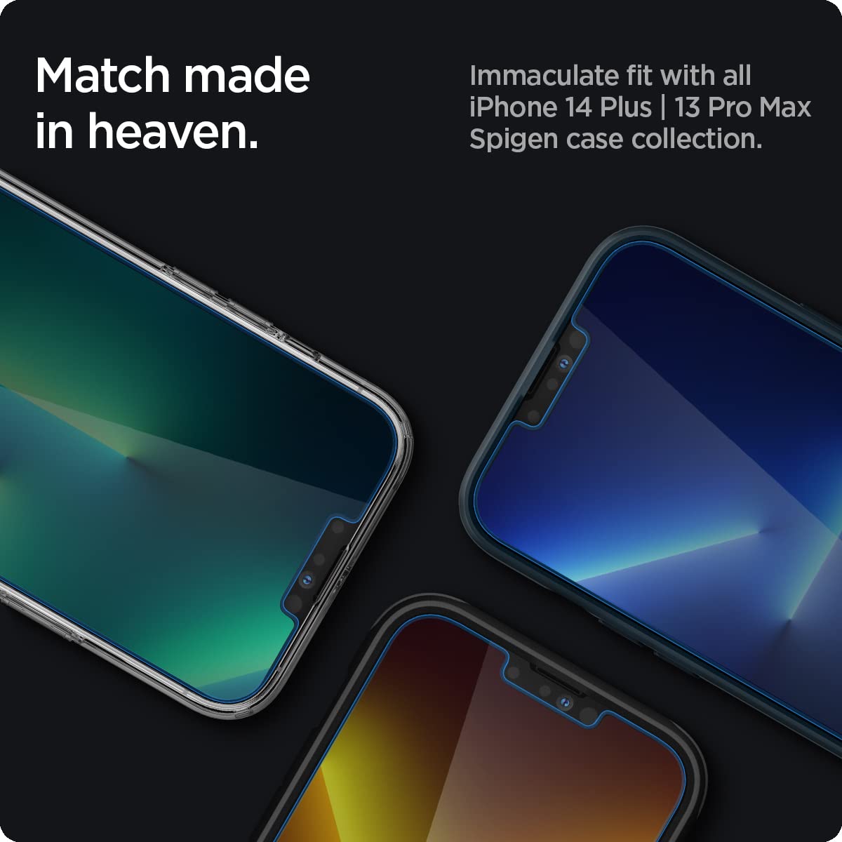 Spigen iPhone 14 Plus and 13 Pro Max Screen Protector GLAS.tR EZ Fit Privacy (2 Pack) - Privacy - image 6