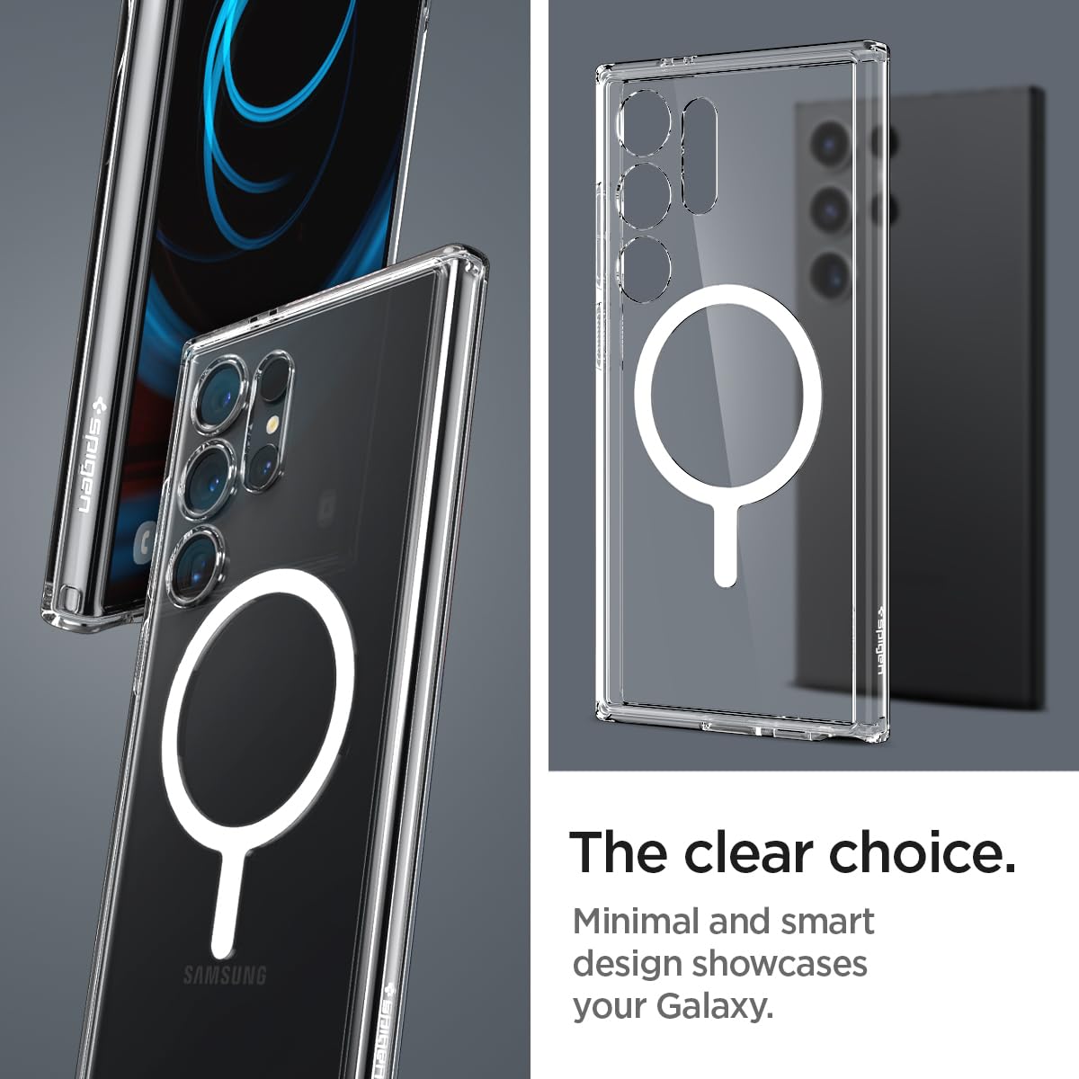 Spigen Galaxy S24 Ultra Case – Ultra Hybrid Metal Ring (MagFit) - Galaxy S24 Ultra - White - image 4