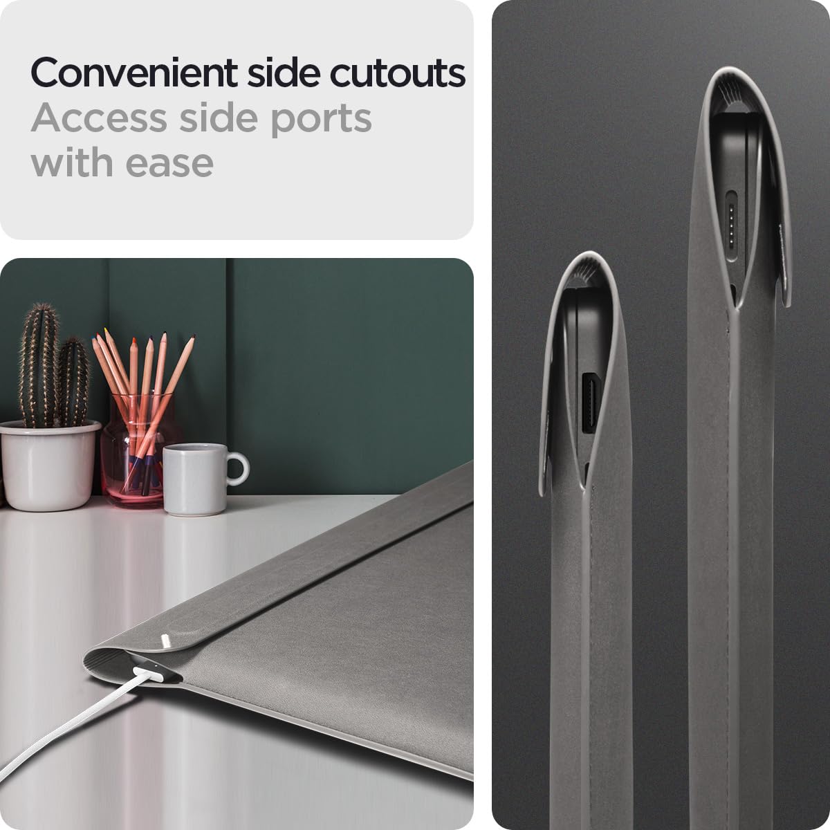 Spigen Valentinus 14-Inch Laptop Sleeve - City Gray - image 4