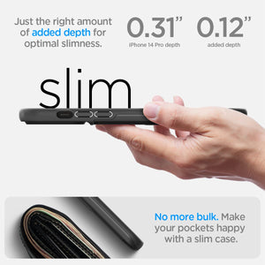 Spigen Slim Armor CS iPhone 14 Pro Card Holder Case - Black - image 6