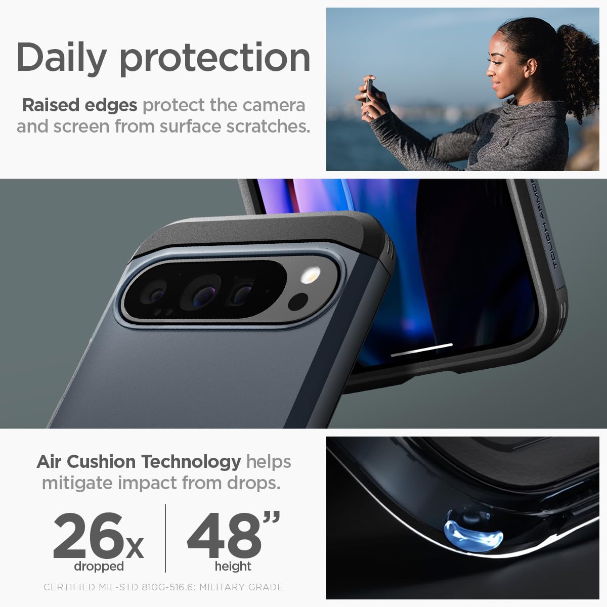 Spigen Tough Armor Google Pixel 9 Pro XL Kickstand Phone Case - Metal Slate - image 5