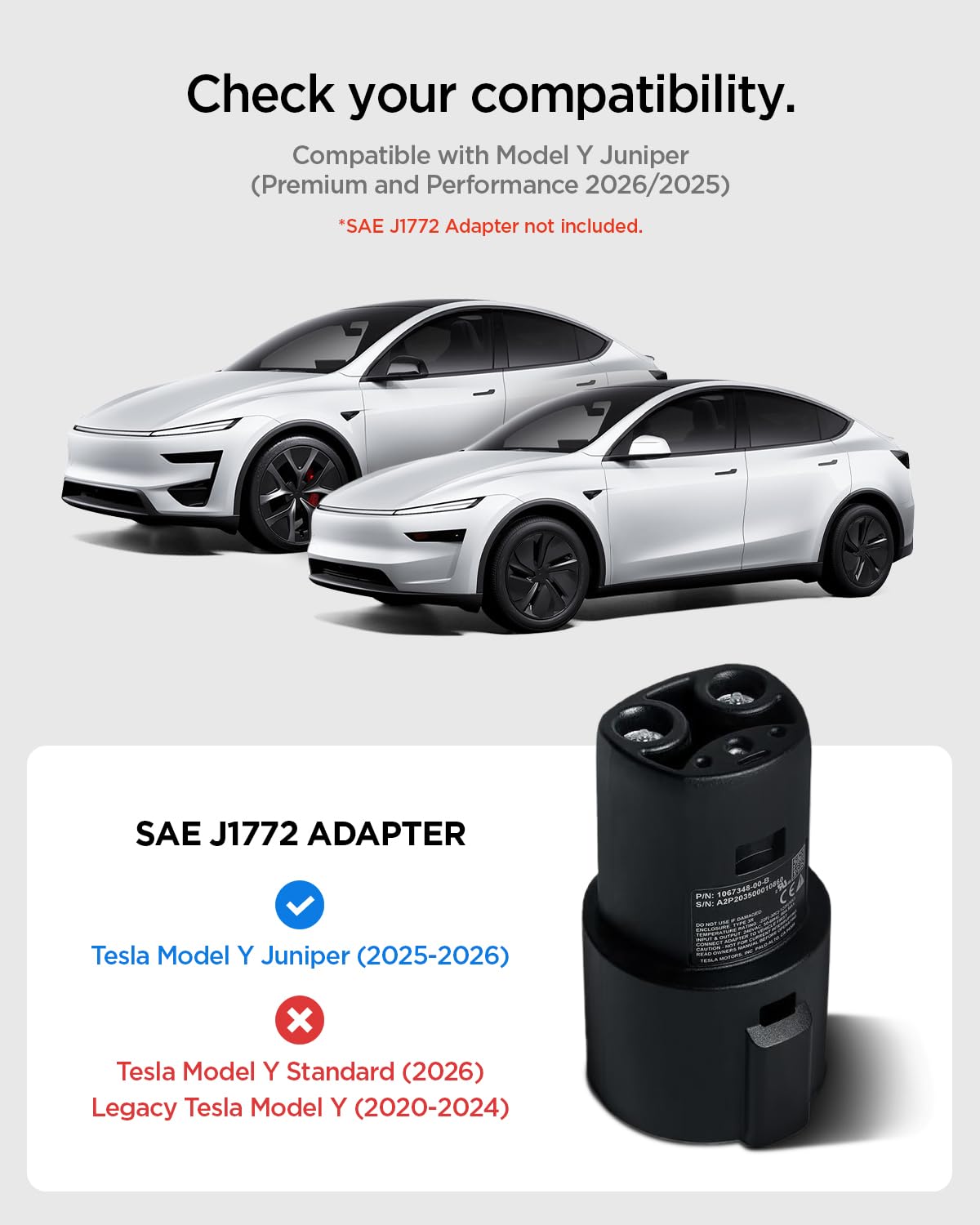 Spigen Tesla Model Y Juniper J1772 Adapter Door Dock - Black - image 2