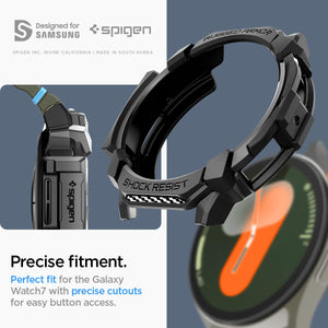 Spigen Galaxy Watch 7 44mm Case - Rugged Armor - Matte Black - Matte Black - image 6