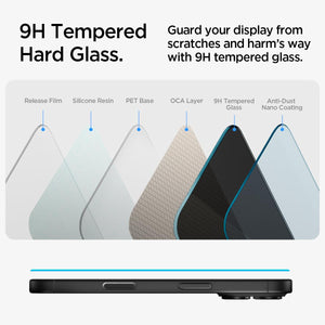 Spigen iPhone 16 / 15 Screen Protector GLAS.tR EZ Fit Privacy (2 Pack) - Privacy - image 4