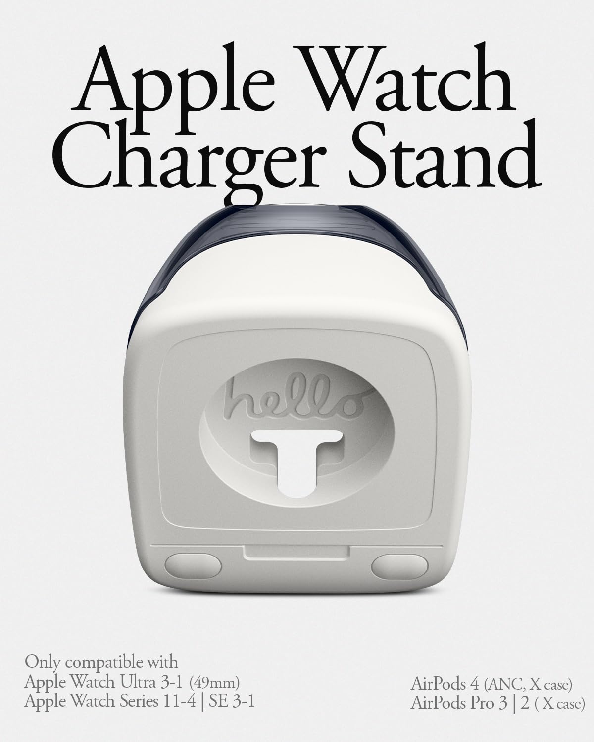 Spigen Apple Watch Ultra 3/2/1, Series 11/10/9/8/7/SE Charger Stand - Classic C1 - Graphite - image 2