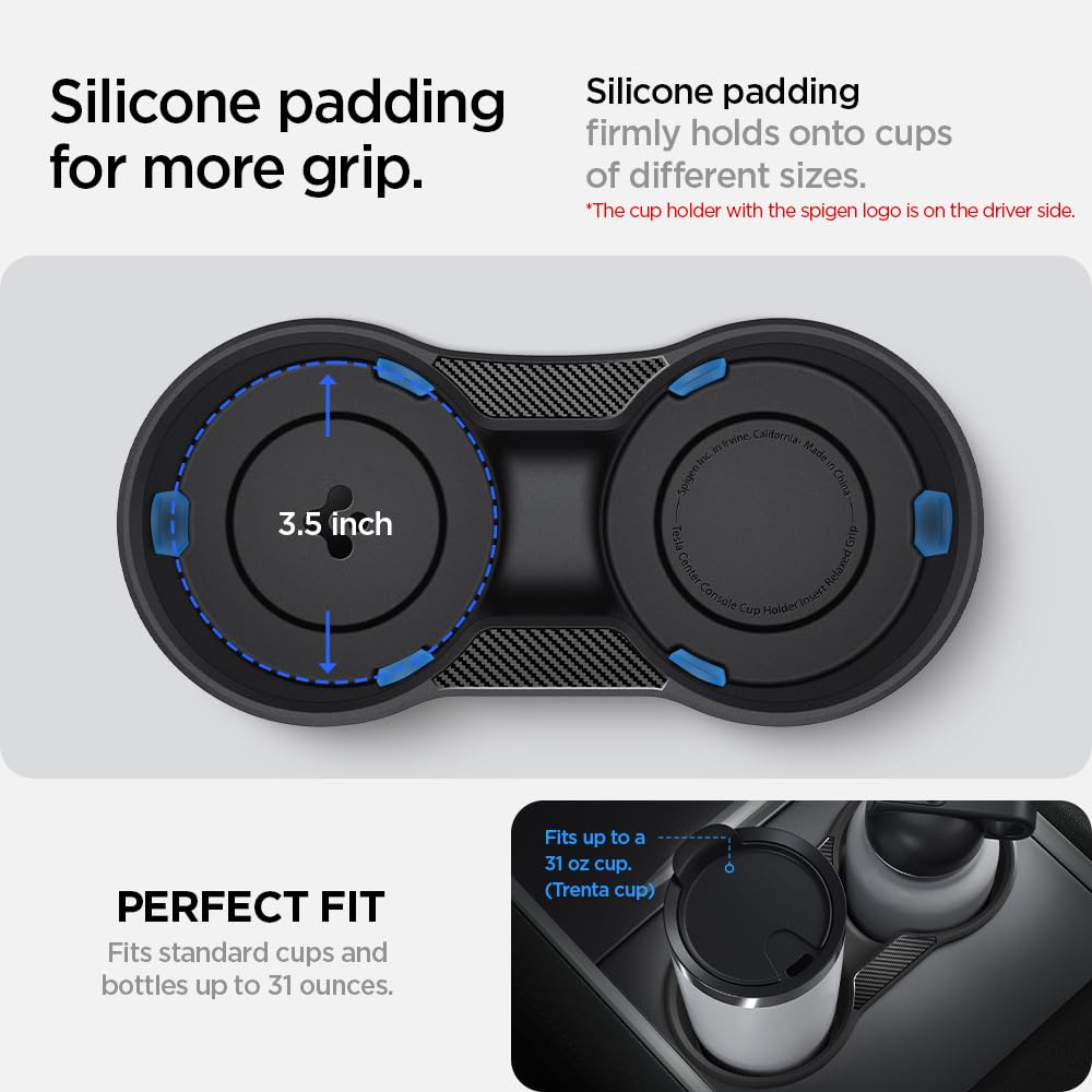 Spigen Tesla center console cup holder insert view 3