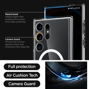 Spigen Galaxy S24 Ultra Case – Ultra Hybrid Metal Ring (MagFit) - Galaxy S24 Ultra - White - image 5