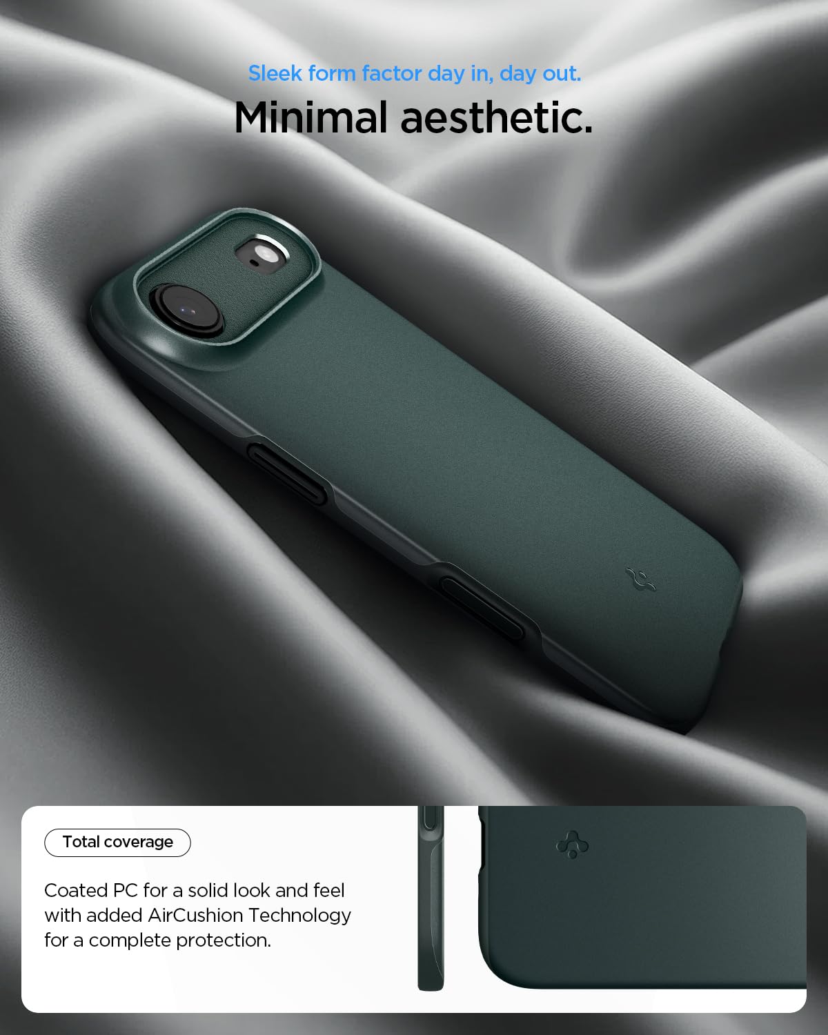 Spigen iPhone Air Case – Thin Fit (MagFit) - Abyss Green