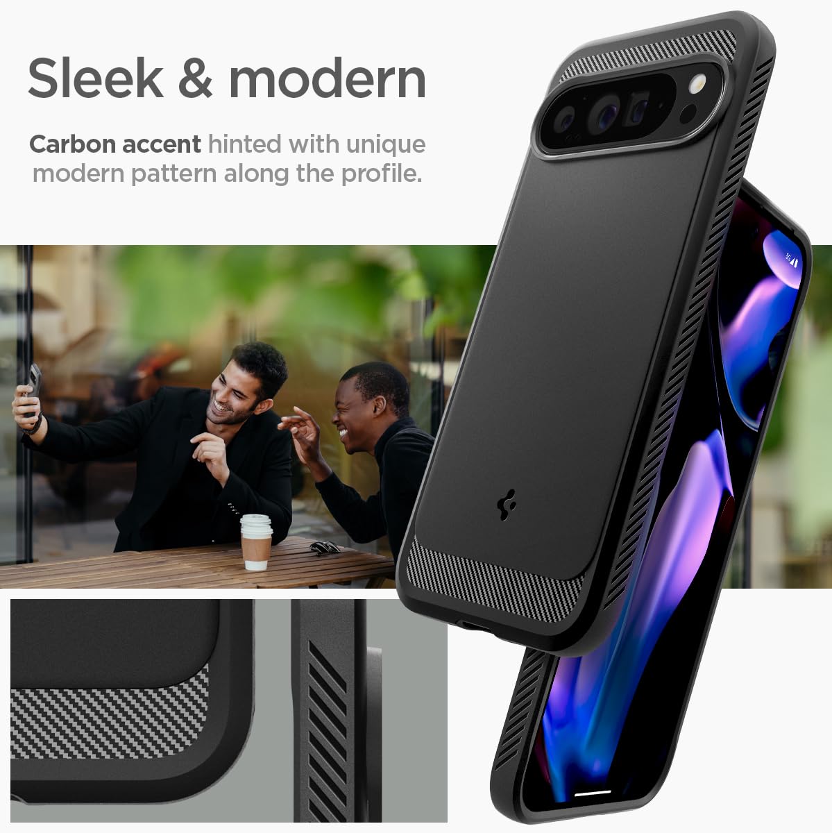 Spigen Rugged Armor Google Pixel 9 Pro XL Phone Case - Matte Black - image 3