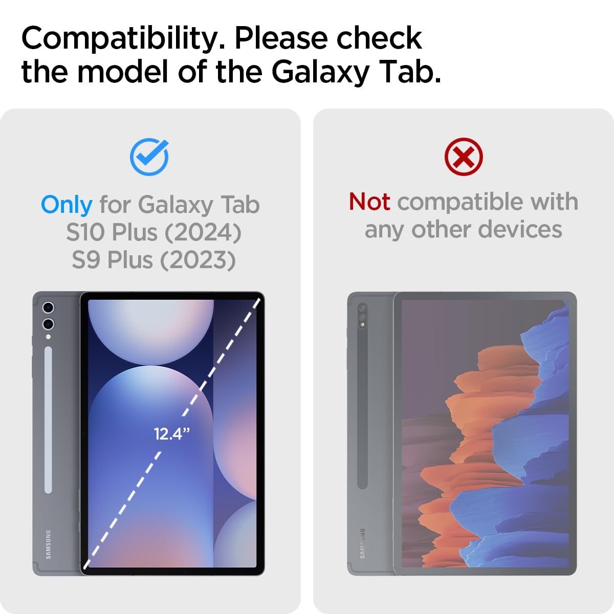 Spigen Galaxy Tab S10 Plus / S9 Plus Case - Rugged Armor Pro - Black - image 2