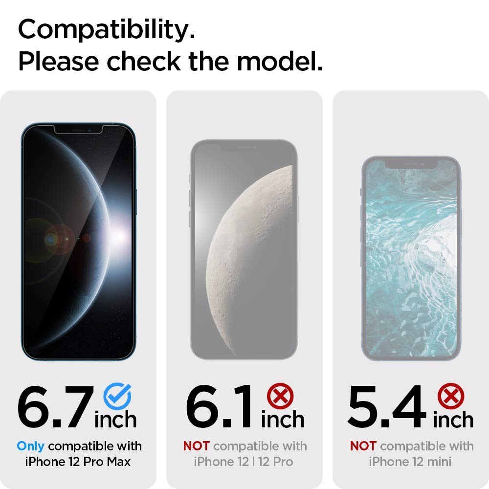 Spigen iPhone 12 Pro Max Screen Protector – GLAS.tR EZ Fit - Amazon restore image 2