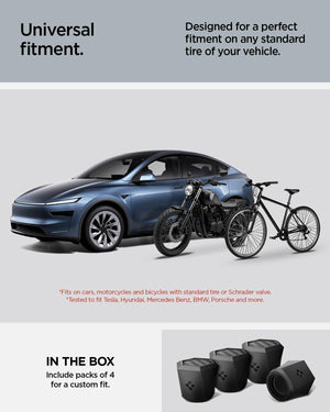 Spigen VS100 magnetic car tire valve caps 4 pack - Carbon Black - image 6