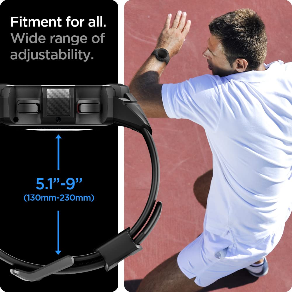 Spigen Galaxy Watch 4 Classic 46mm Case + Band - Rugged Armor Pro - Black - image 2