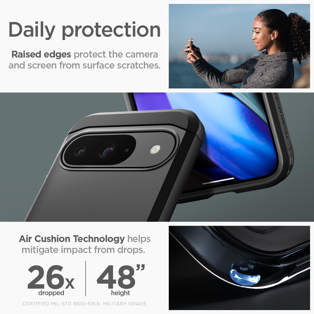 Spigen Tough Armor Google Pixel 9 Pro / Pixel 9 Kickstand Case - Black - image 5