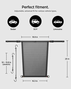 Spigen Pet Backseat Barrier for Cars and Compact SUVs - Black - image 7