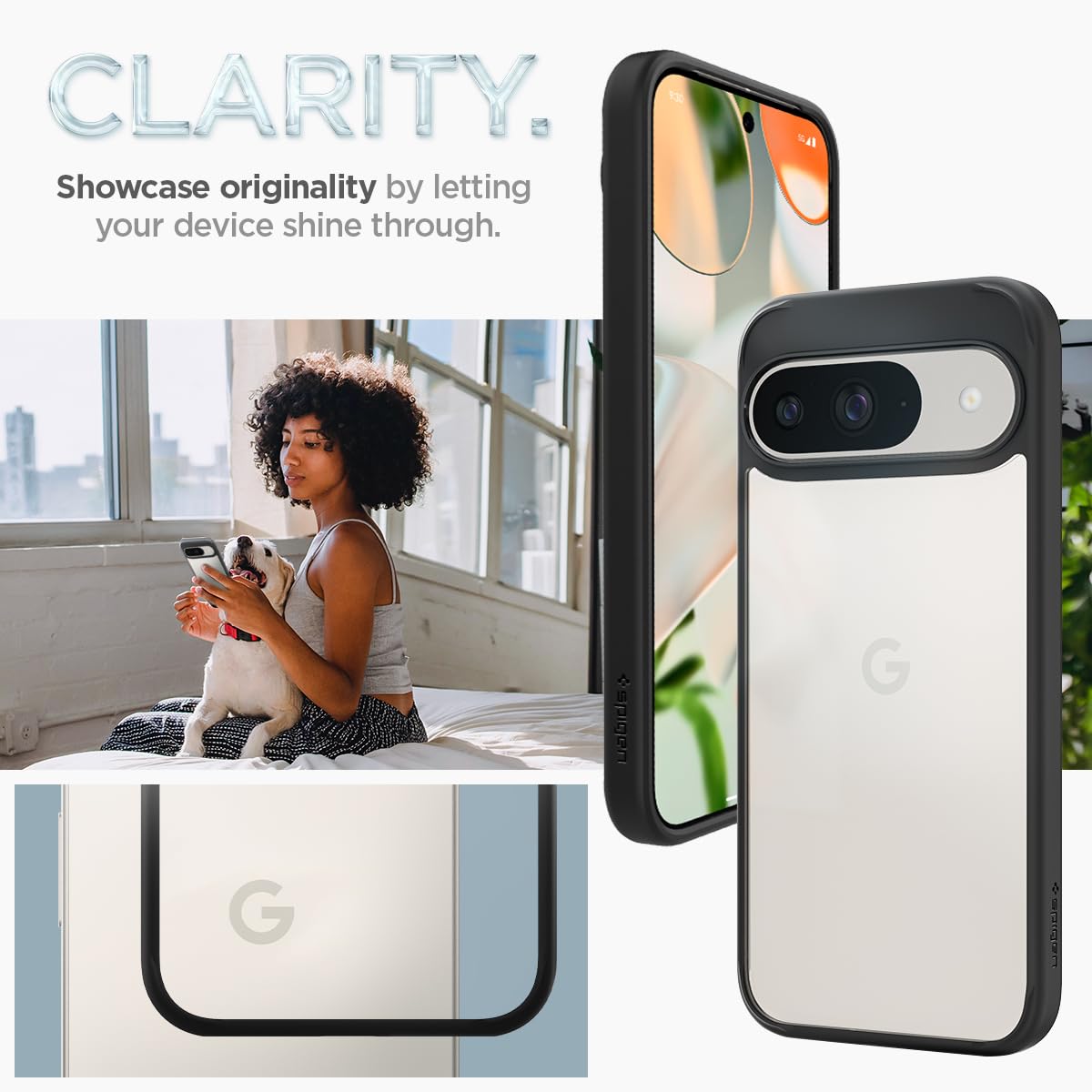 Spigen Google Pixel 9 Pro / Pixel 9 Case Ultra Hybrid - Matte Black image 3