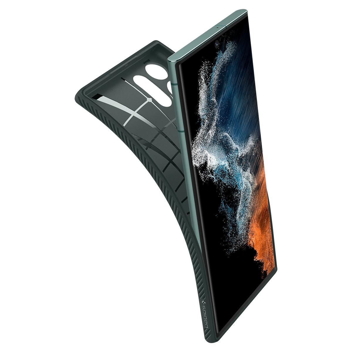 Spigen Galaxy S22 Ultra Case - Liquid Air - Abyss Green - image 3