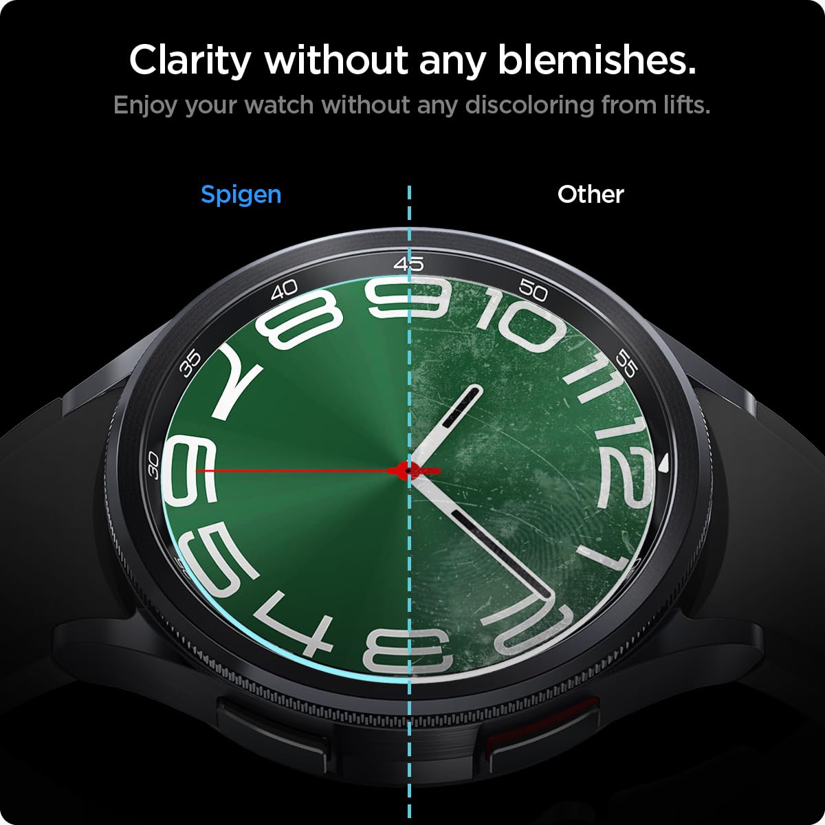 Spigen Galaxy Watch 6 Classic 47mm Screen Protector - Glas.tR EZ Fit (2 Pack) - Clear - image 6
