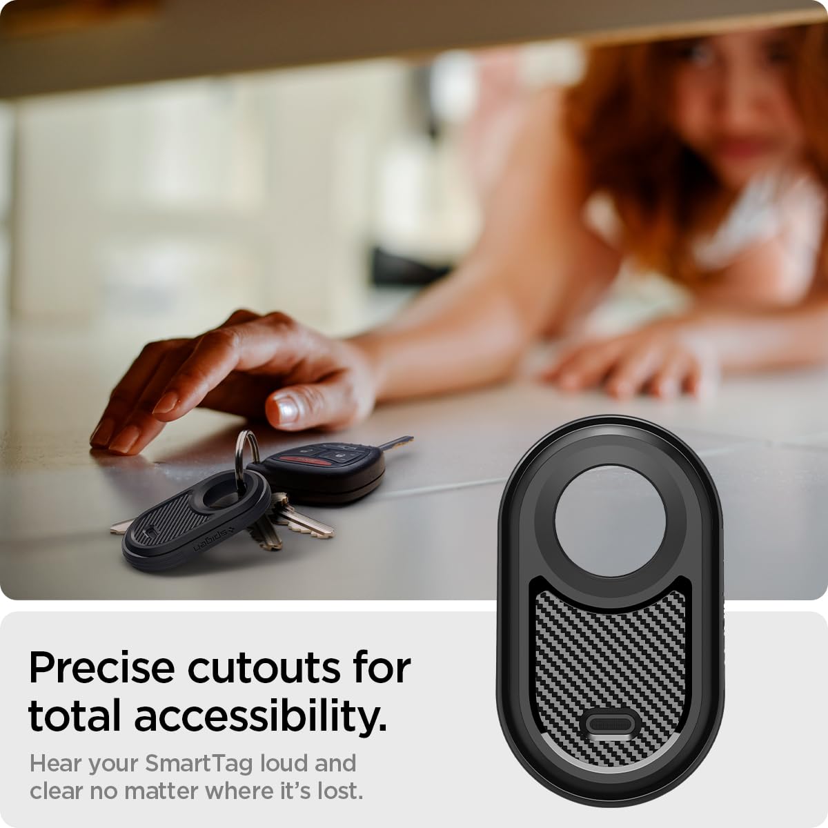 Spigen Galaxy SmartTag2 Case - Rugged Armor - Matte Black image 3
