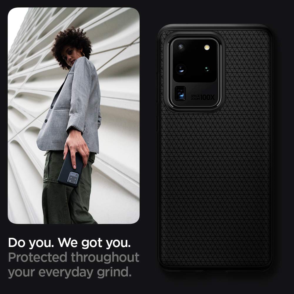 Spigen Galaxy S20 Ultra Case - Liquid Air - Matte Black - image 5