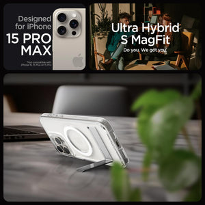 Spigen iPhone 15 Pro Max Case Ultra Hybrid S MagFit - Crystal Clear - image 2