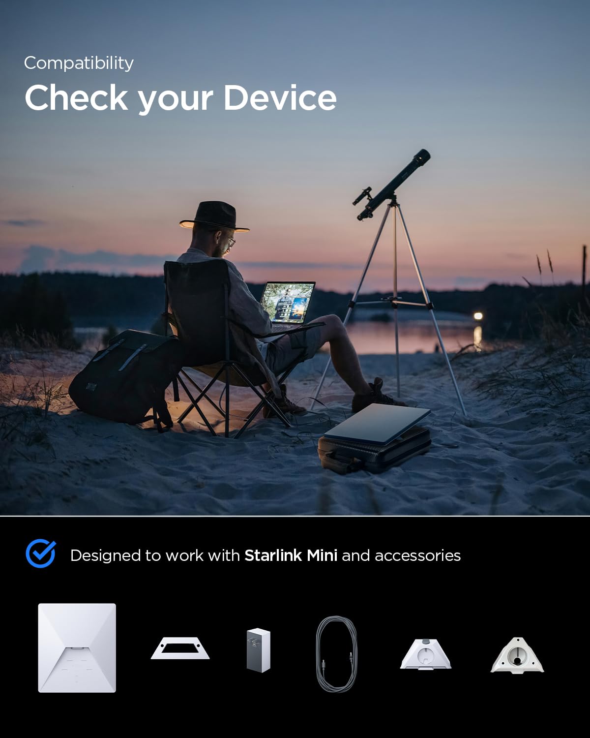 Spigen Starlink Mini EVA Hard Shell Carrying Case - Carbon - image 2