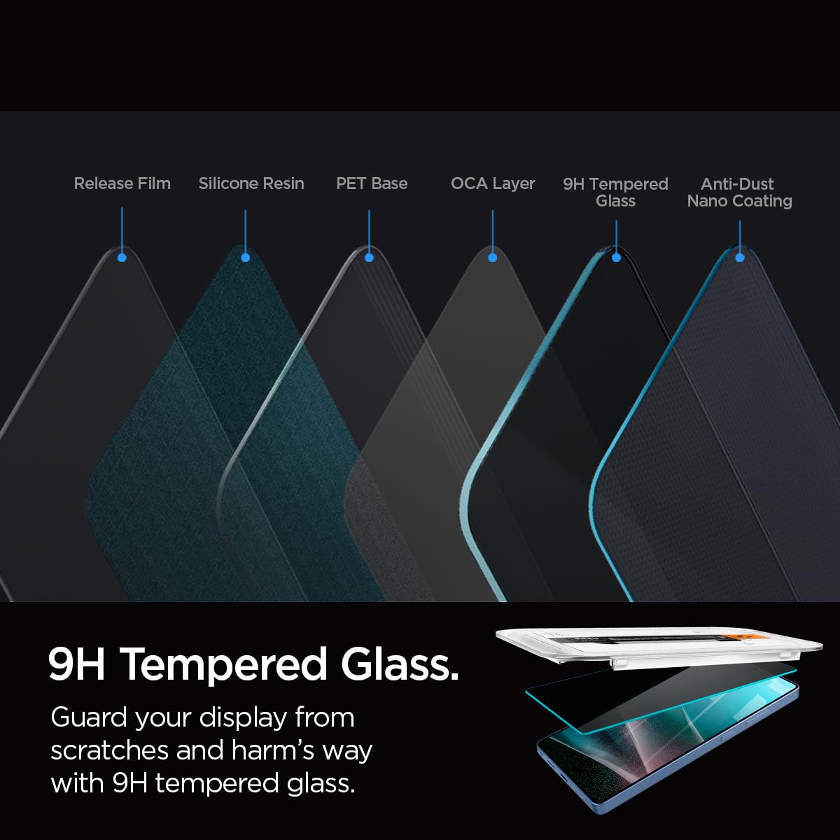 Spigen Galaxy S25 Ultra Privacy Screen Protector - Glas.tR EZ Fit (2 Pack) - Privacy - image 5