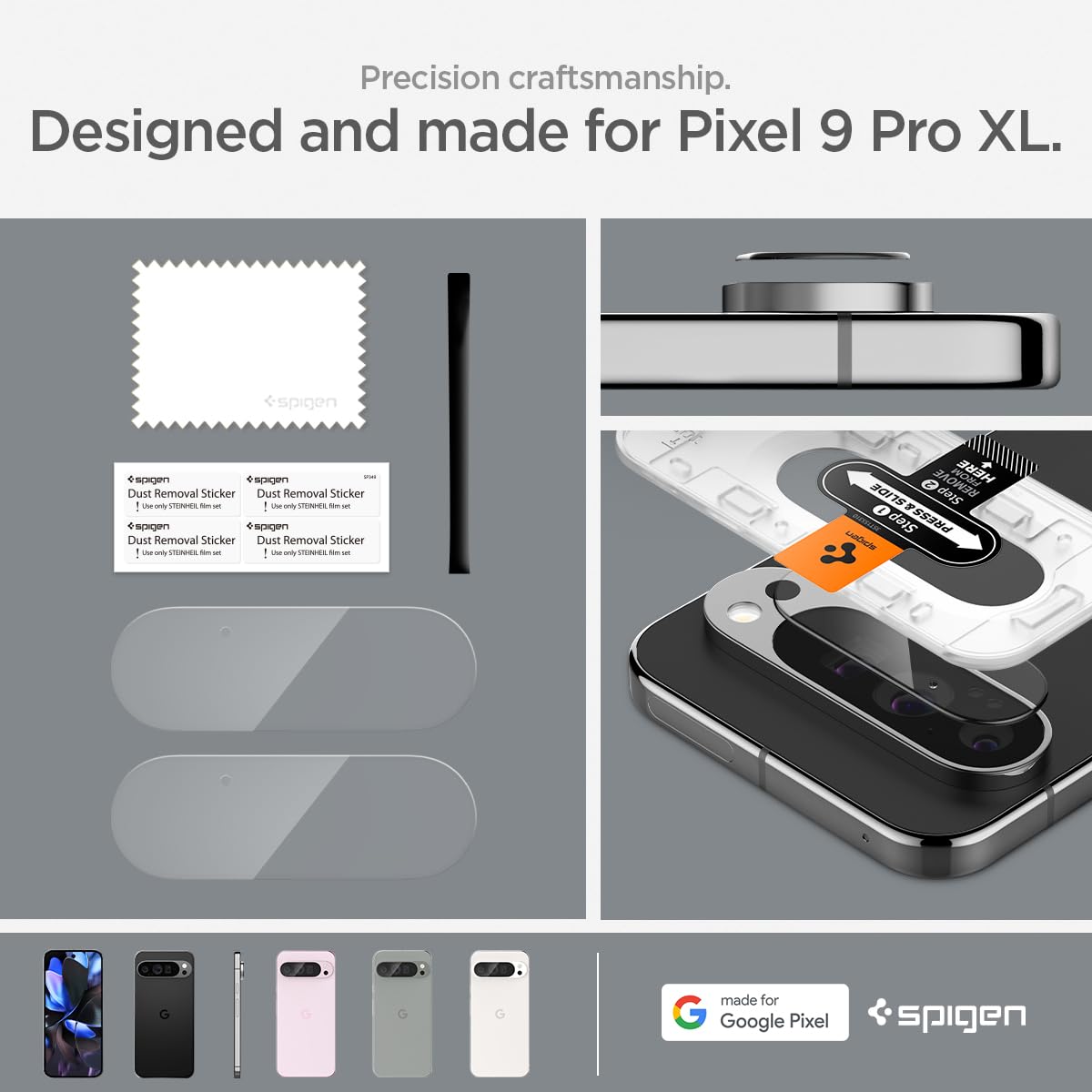 Spigen Glas.tR EZ Fit Optik Google Pixel 9 Pro XL Camera Lens Protector 2 Pack - Crystal Clear - image 7