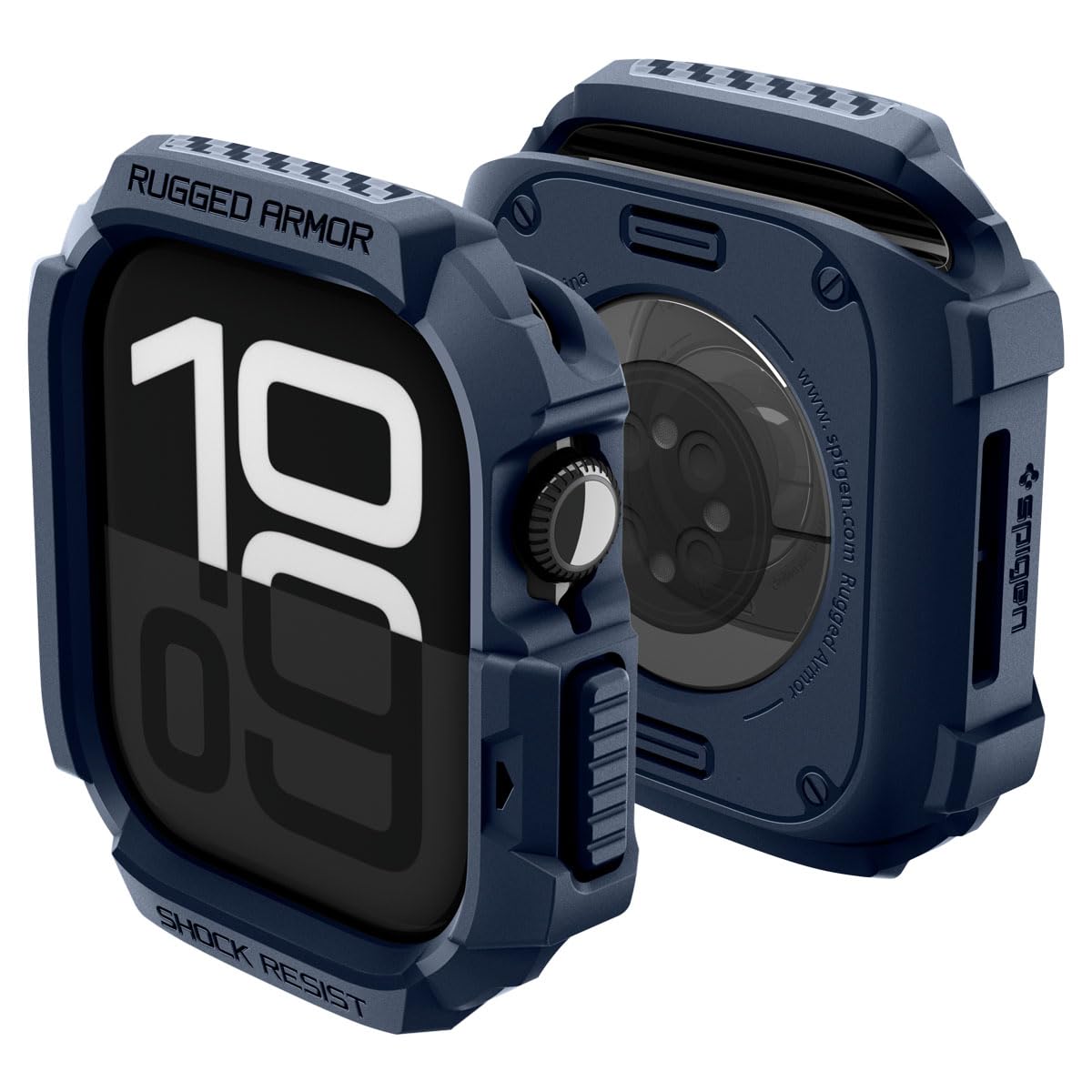 Spigen Rugged Armor 2 Apple Watch Series 11/10 46mm case in Navy Blue