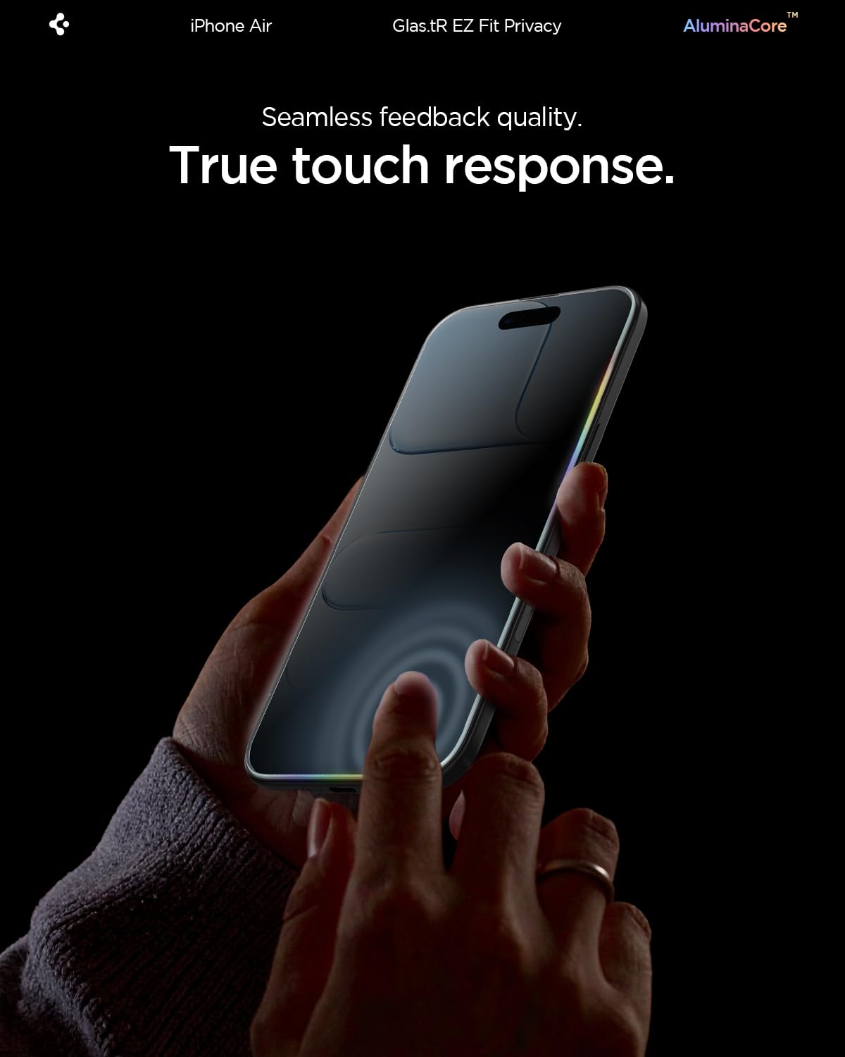 Spigen iPhone Air Screen Protector Glas.tR EZ Fit Privacy - Transparency - image 7