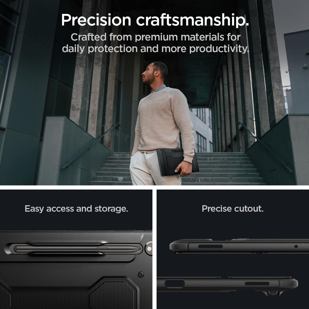 Spigen Galaxy Tab S10 Ultra / S9 Ultra / S8 Ultra Case Rugged Armor Pro - image 1