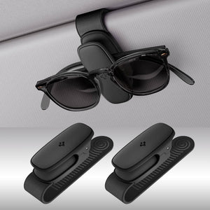 Spigen SH100 car visor sunglasses holder 2-pack - Black - image 1