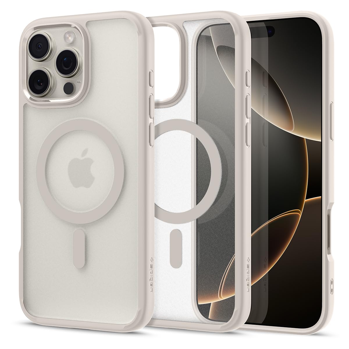 Spigen iPhone 16 Pro Case Ultra Hybrid MagFit - Frost Natural Titanium - image 1