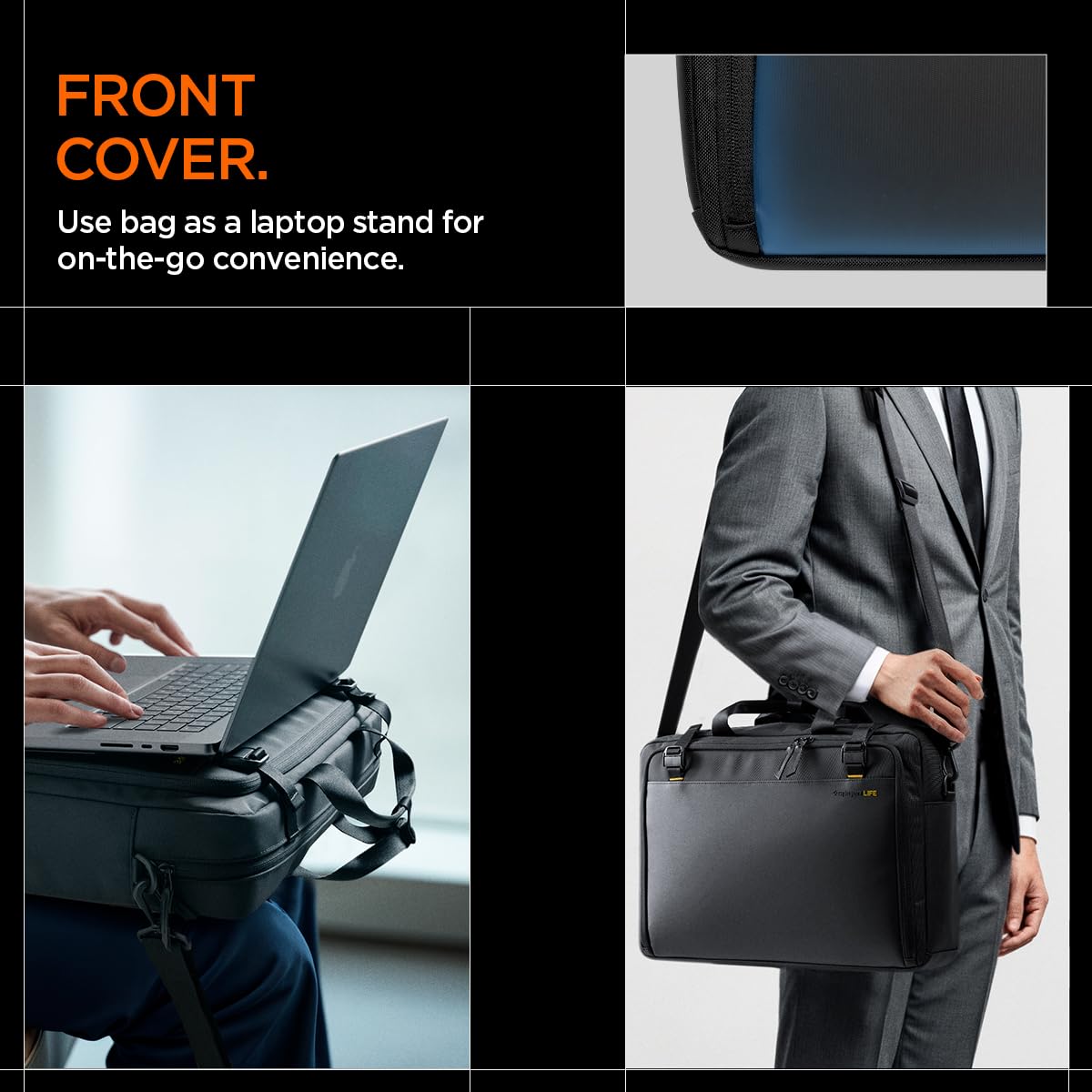 Spigen Klasden KD300 16-Inch Laptop Shoulder Bag - Black - image 6