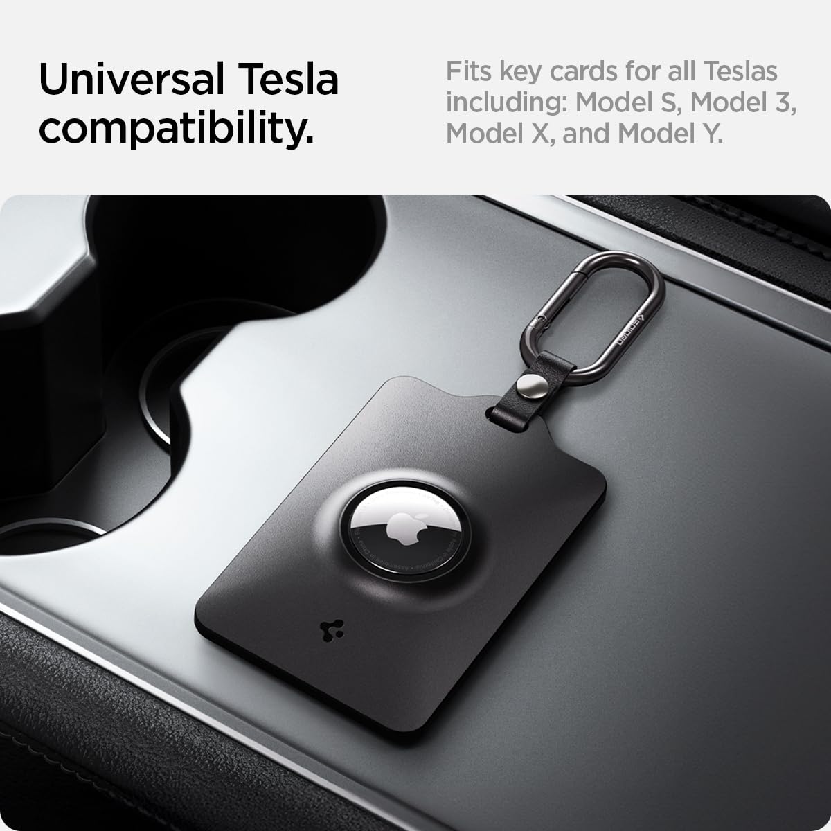 Spigen Air Fit Tesla Key Card Holder with AirTag Slot 2-Pack - Black - image 3