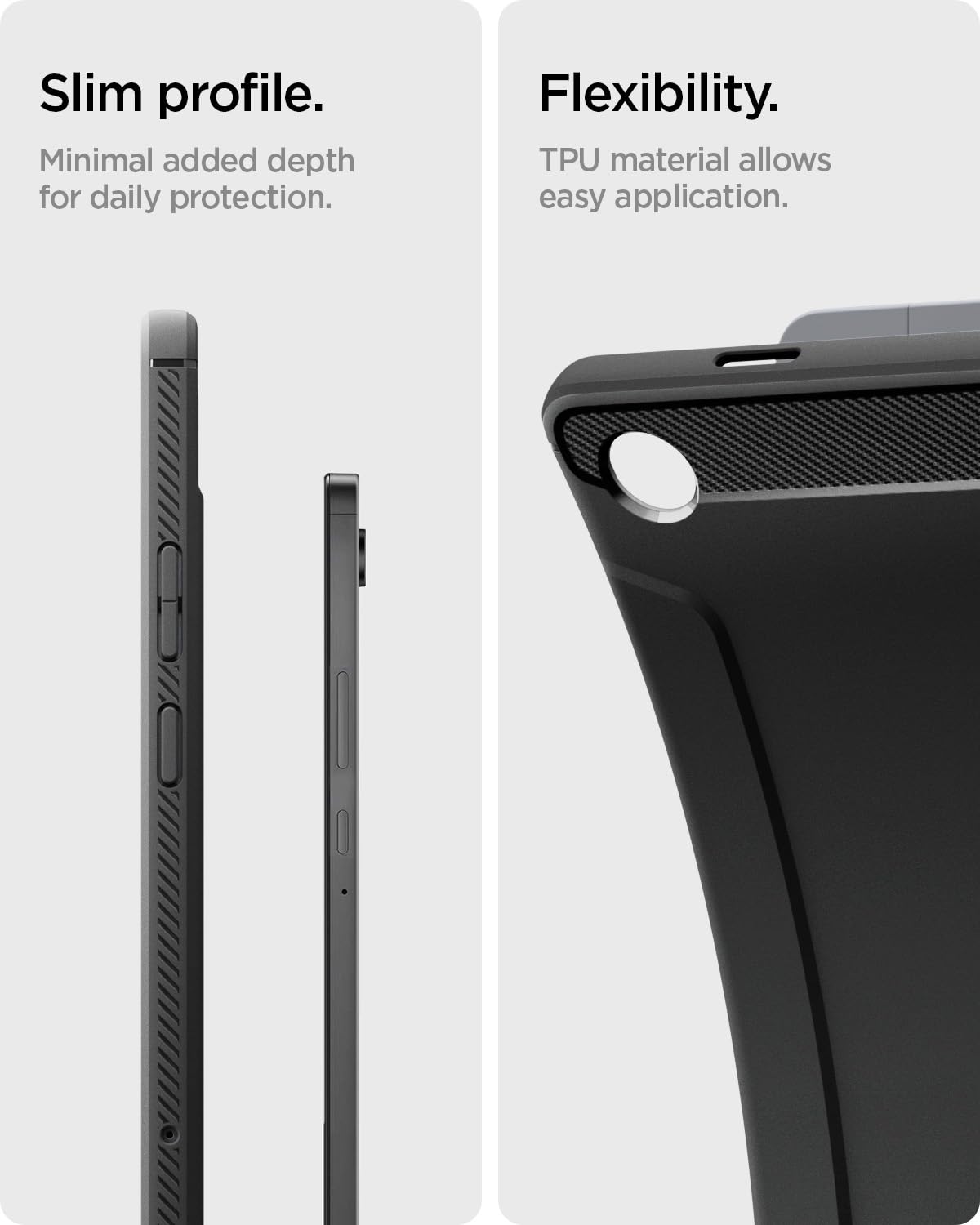 Spigen Galaxy Tab A11 Plus (2025) Case - Rugged Armor - Matte Black - image 6