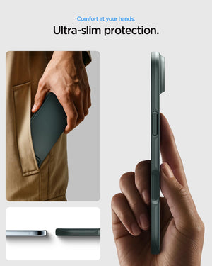Spigen iPhone Air Case – Thin Fit (MagFit) - Abyss Green
