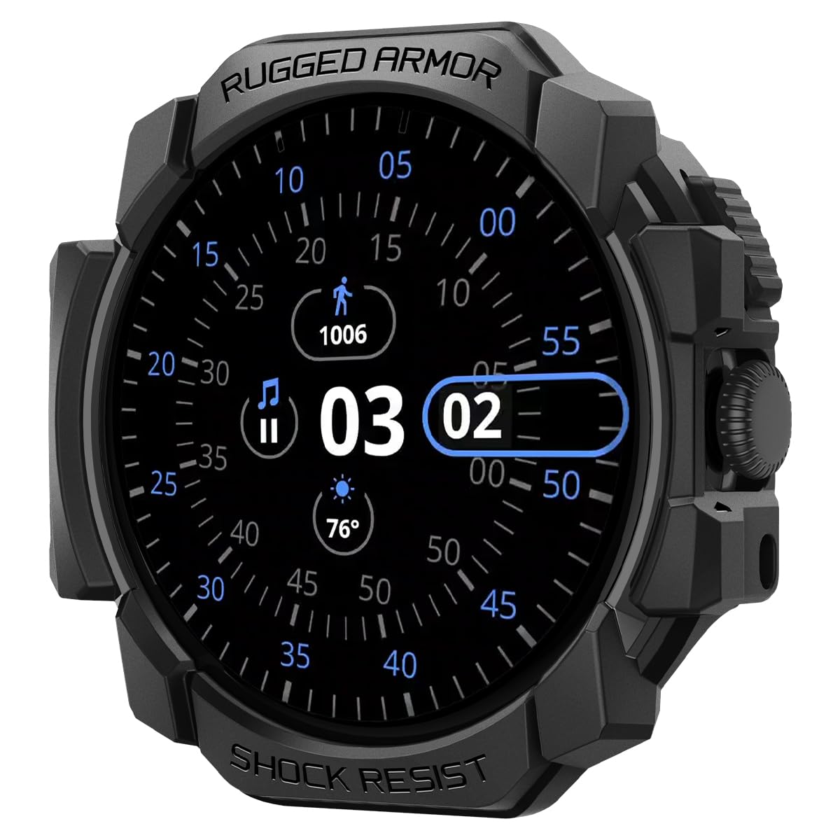 Spigen Pixel Watch 3 2 1 41mm Rugged Armor case - Matte Black - image 1