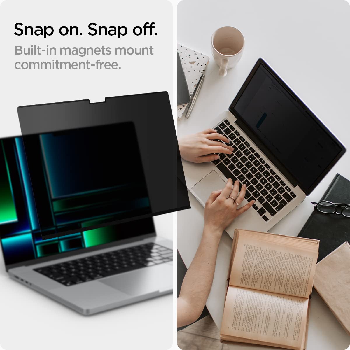 Spigen MacBook Pro 14-inch SafeView privacy screen - Transparency - image 6