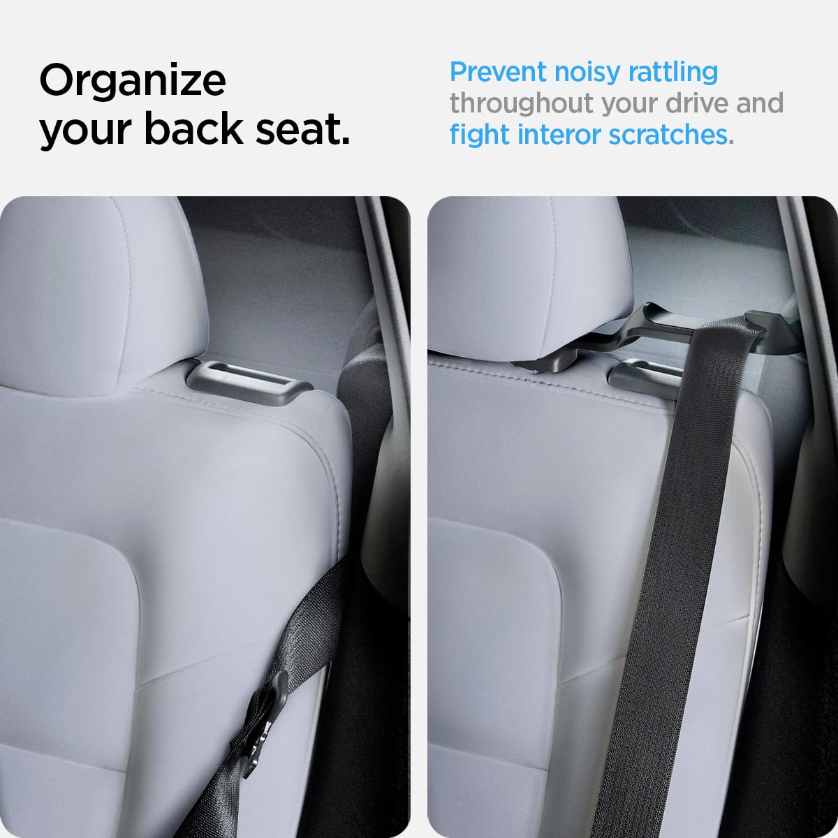Spigen Model Y rear seatbelt guide holder pair