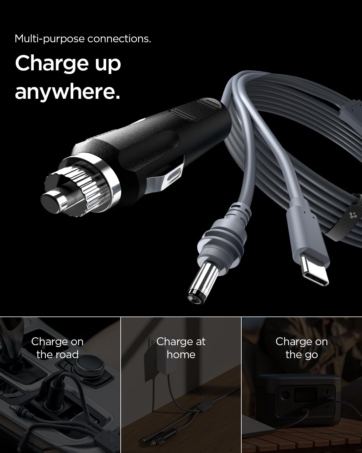 Spigen Starlink Mini 3-in-1 Power Cable 10 ft (3 m) - Gray - image 4