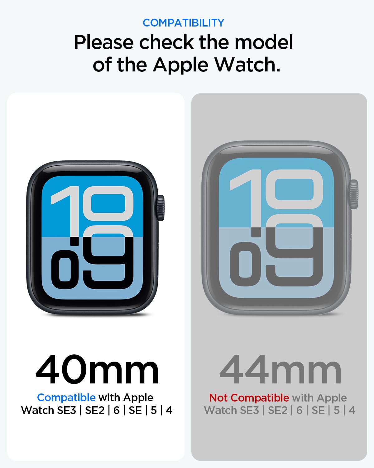 Spigen Thin Fit 360 Apple Watch SE 3/2 40mm Waterproof Case - Black - image 2